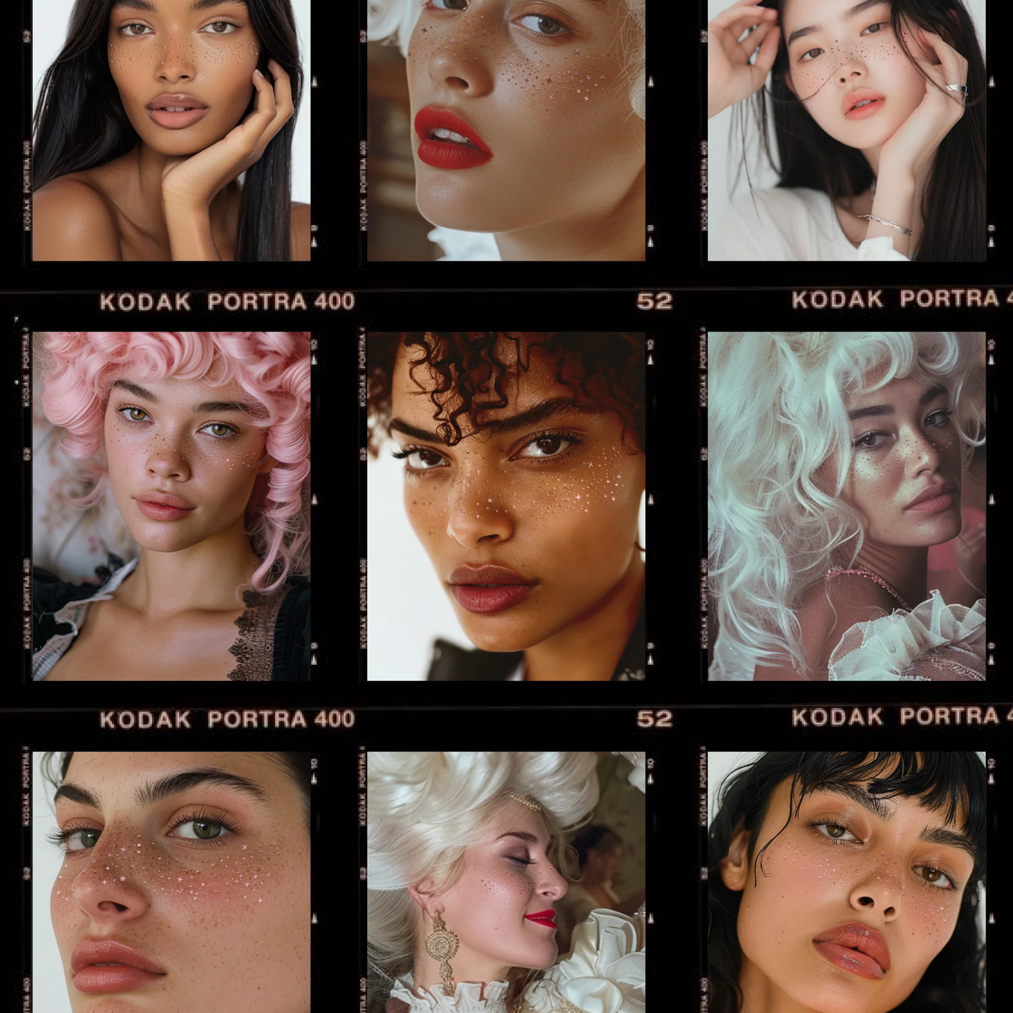 Rose Gold Stardust Speckles Makeup Patches
