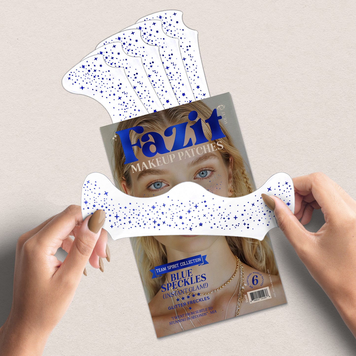 Blue Spirit Speckles Makeup Patches - Team Spirit Collection