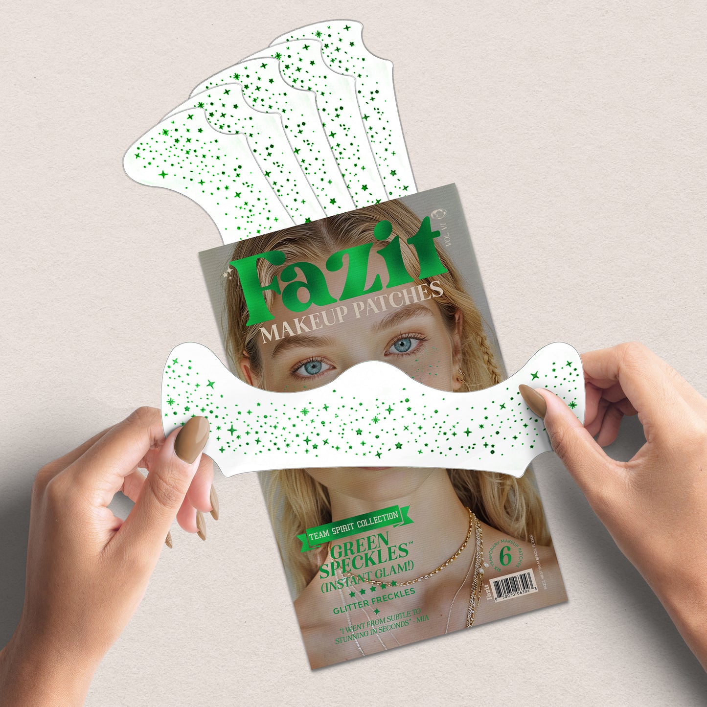 Green Spirit Speckles Makeup Patches - Team Spirit Collection