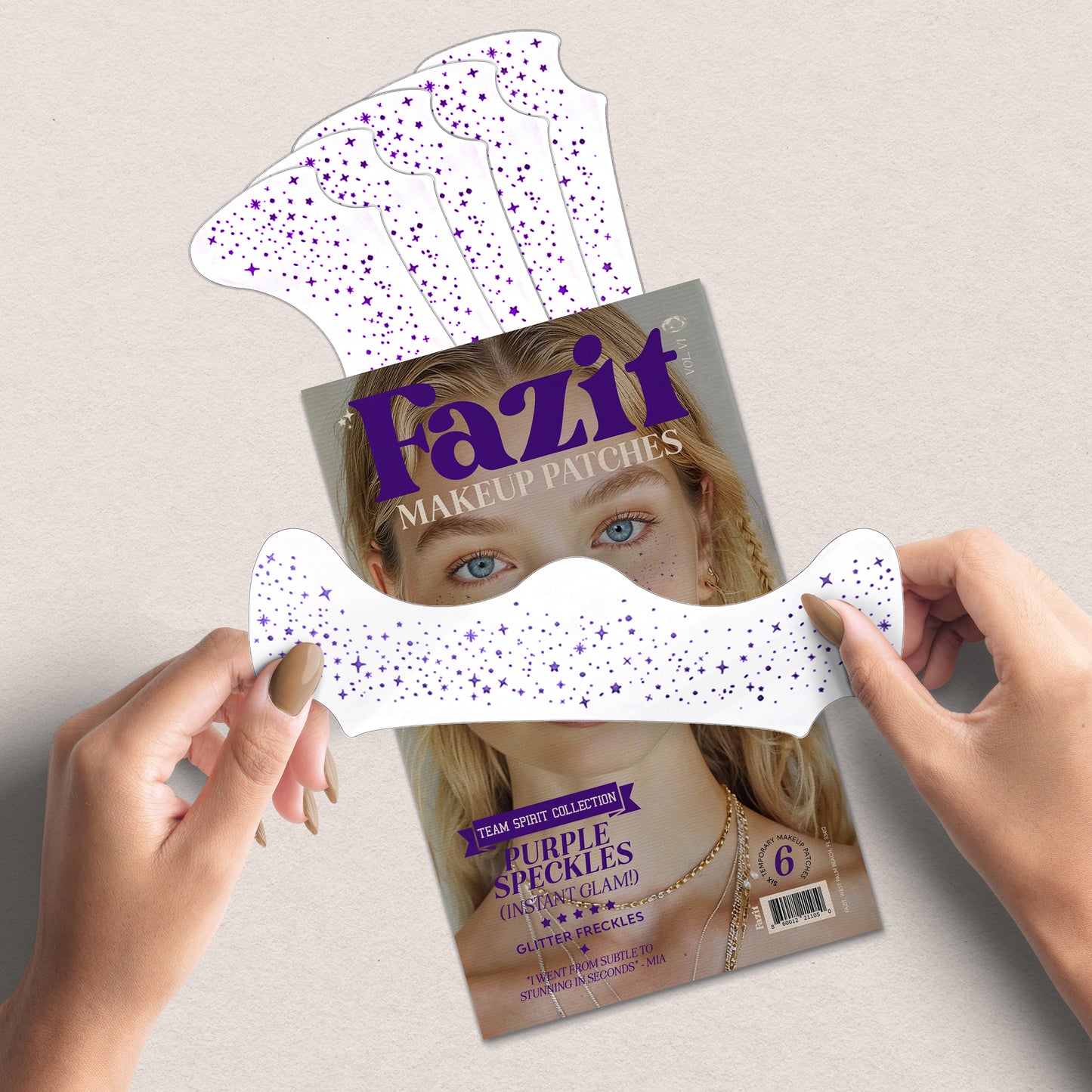 Purple Spirit Speckles Makeup Patches - Team Spirit Collection
