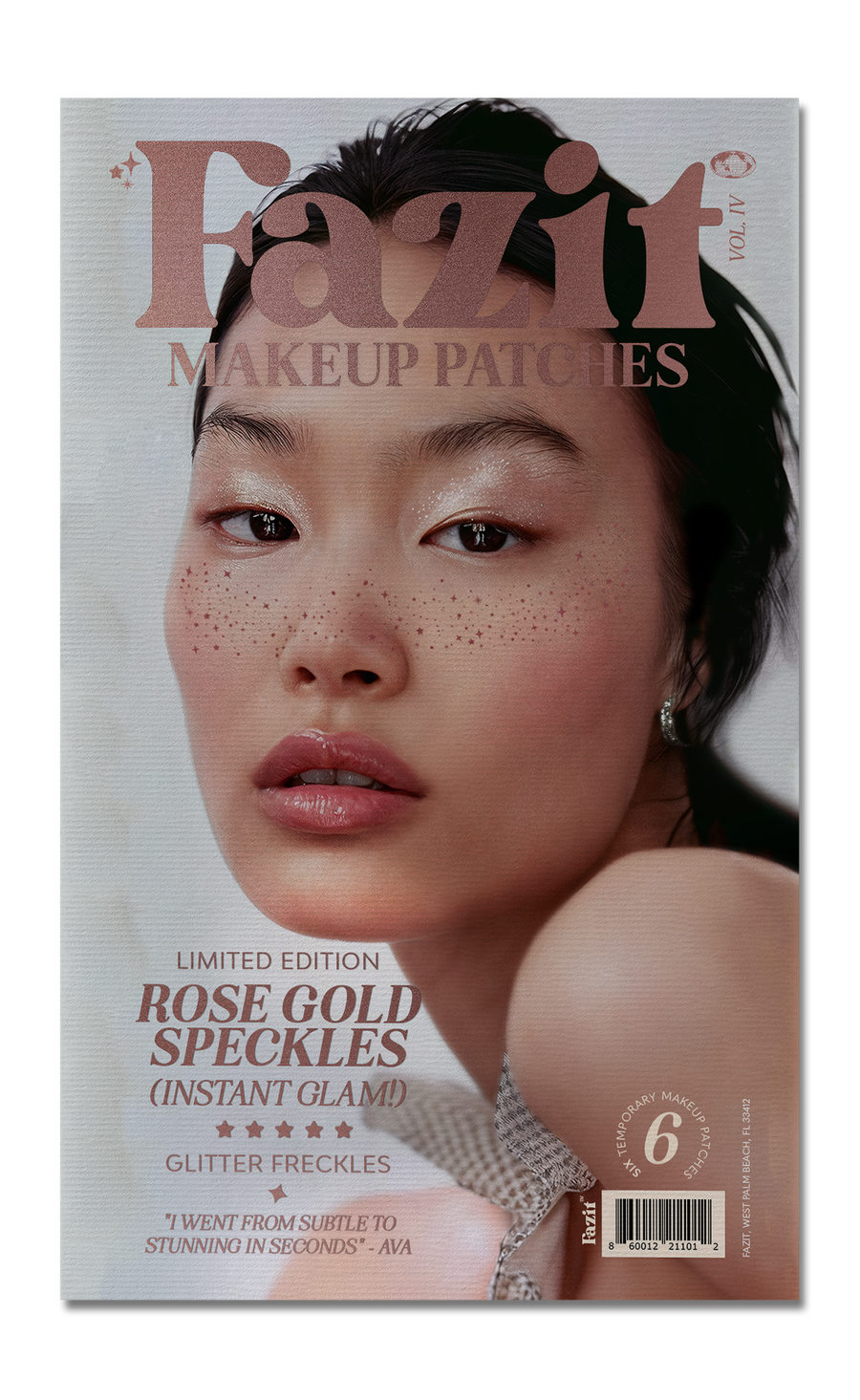 Rose Gold Glitter Freckles Makeup Patches