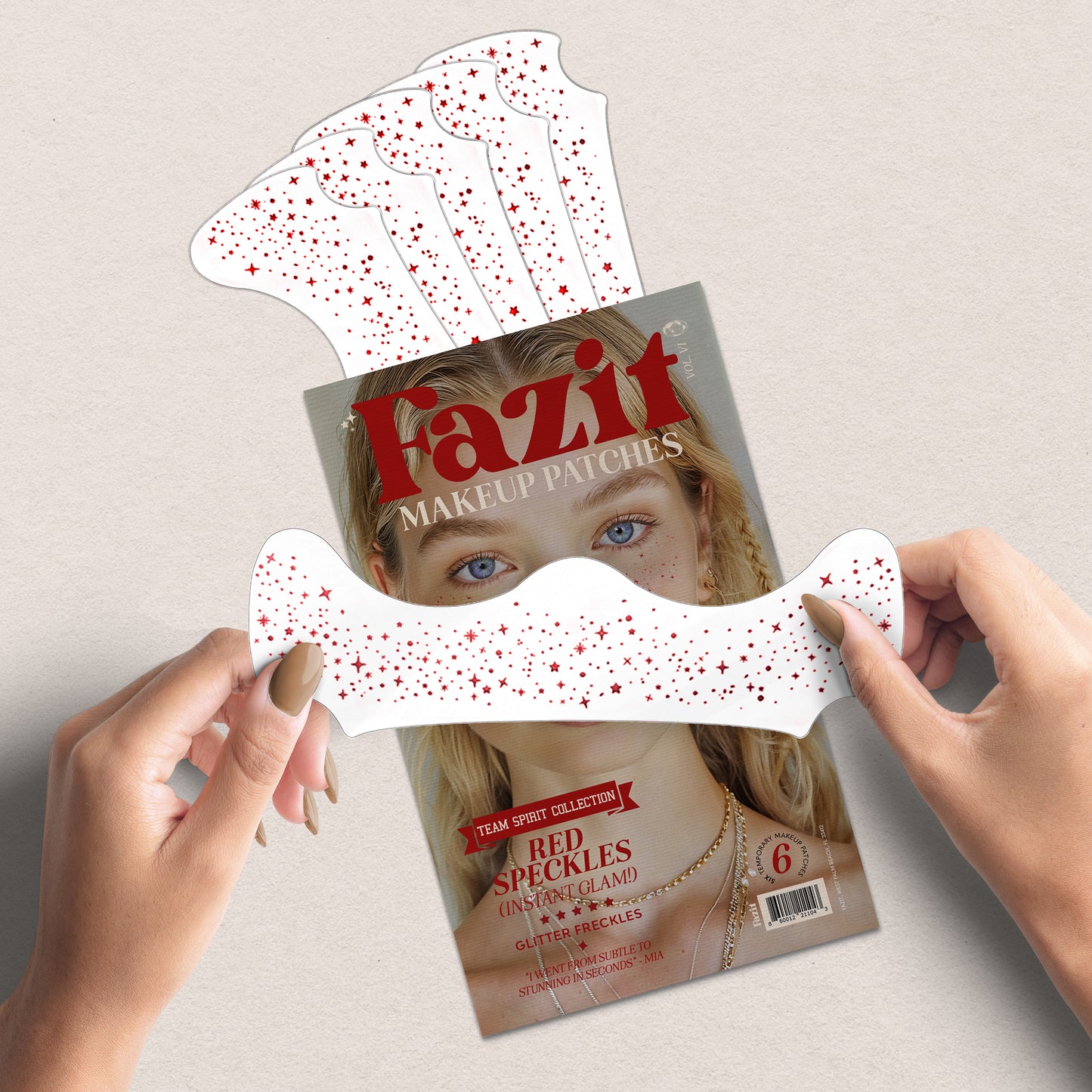 Red Spirit Speckles Makeup Patches - Team Spirit Collection