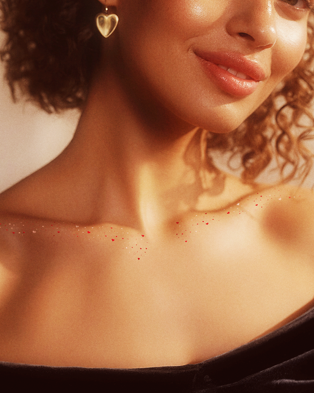 Glitter that goes past your face.