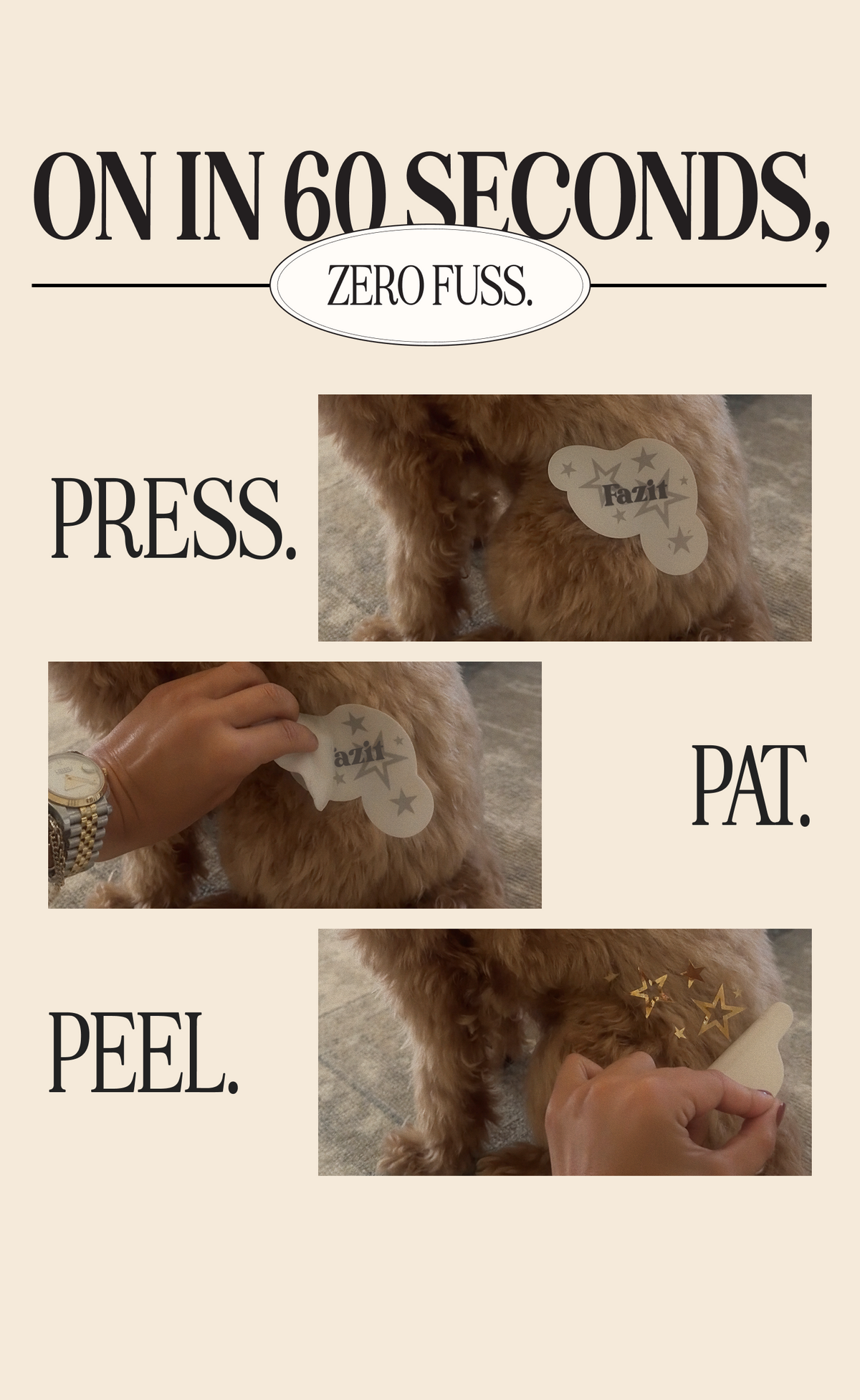 Golden Star Speckles Pet Patches
