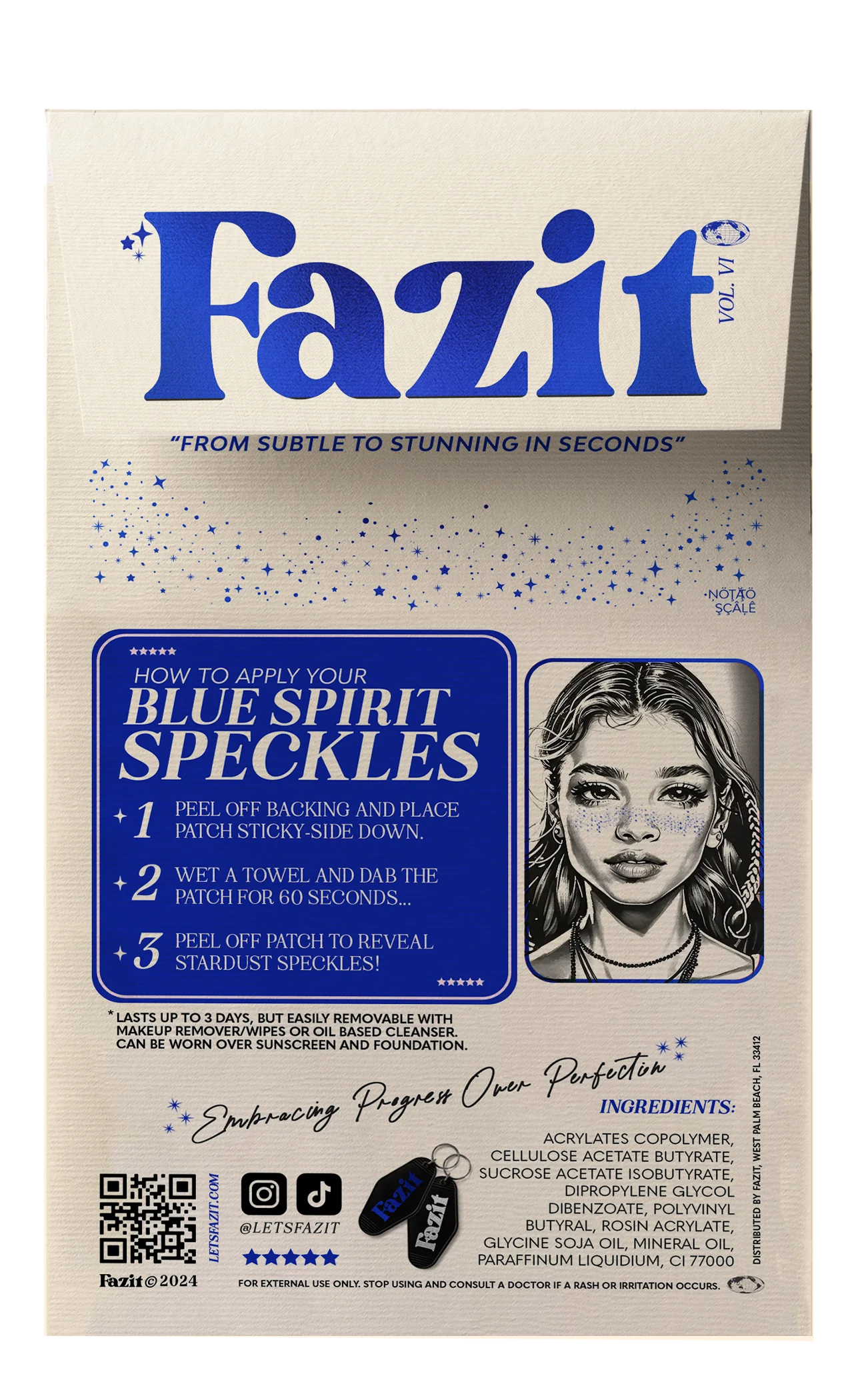 Blue Spirit Speckles Makeup Patches - Team Spirit Collection