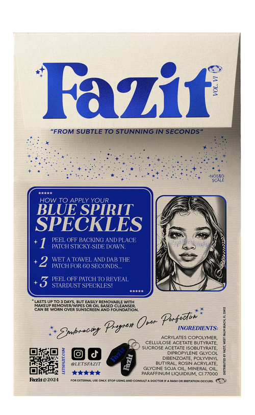 Blue Spirit Speckles Makeup Patches - Team Spirit Collection