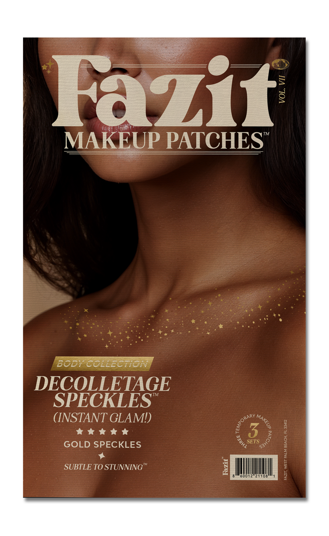 Gold Decolletage Glitter Makeup Patches