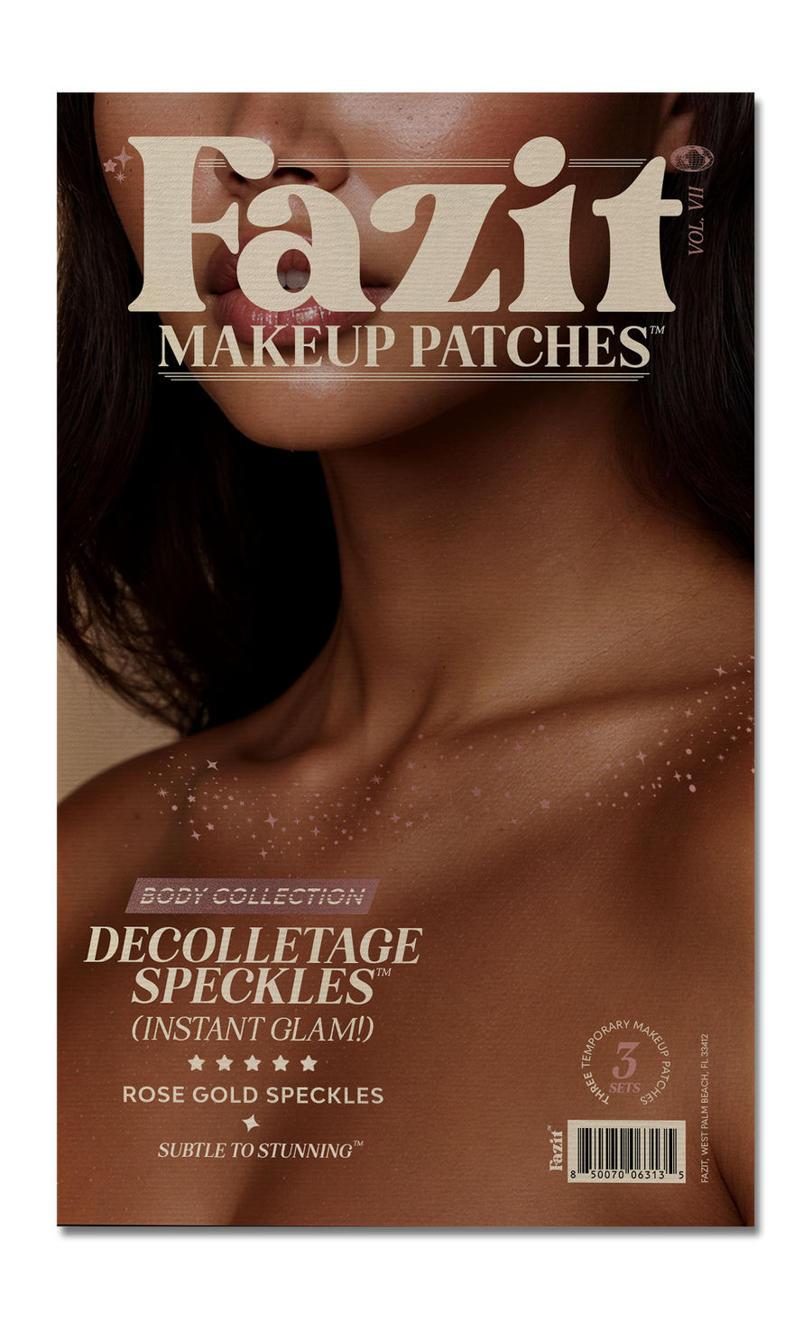 Rose Decolletage Glitter Makeup Patches