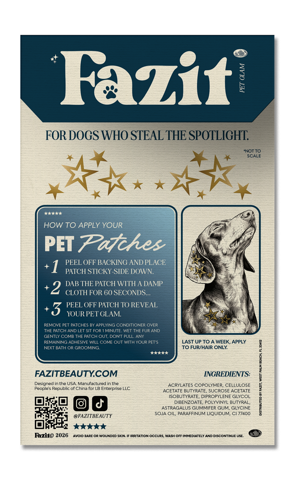 Golden Star Speckles Pet Patches