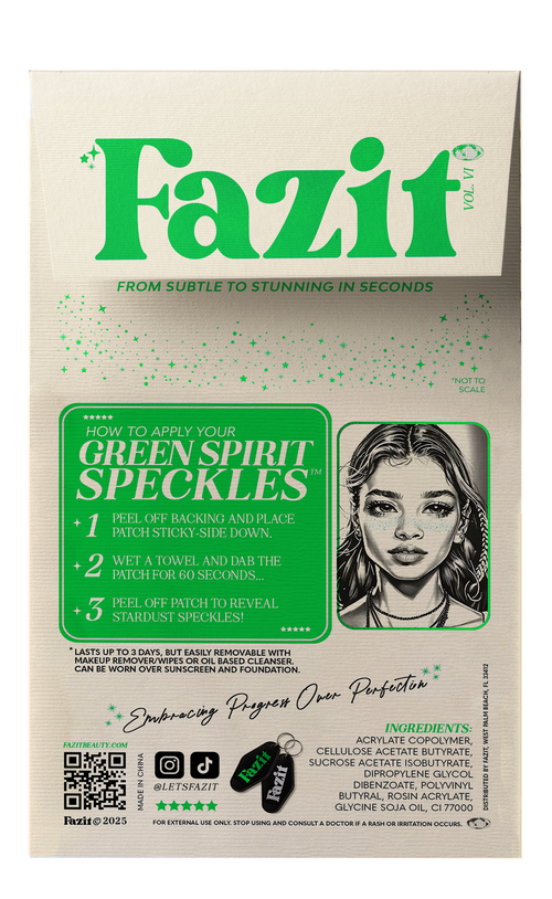 Green Spirit Speckles Makeup Patches - Team Spirit Collection