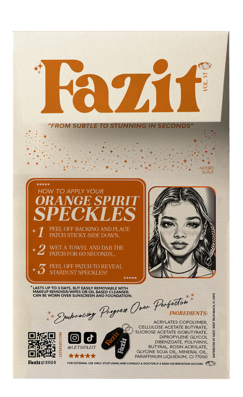Orange Spirit Speckles Makeup Patches - Team Spirit Collection