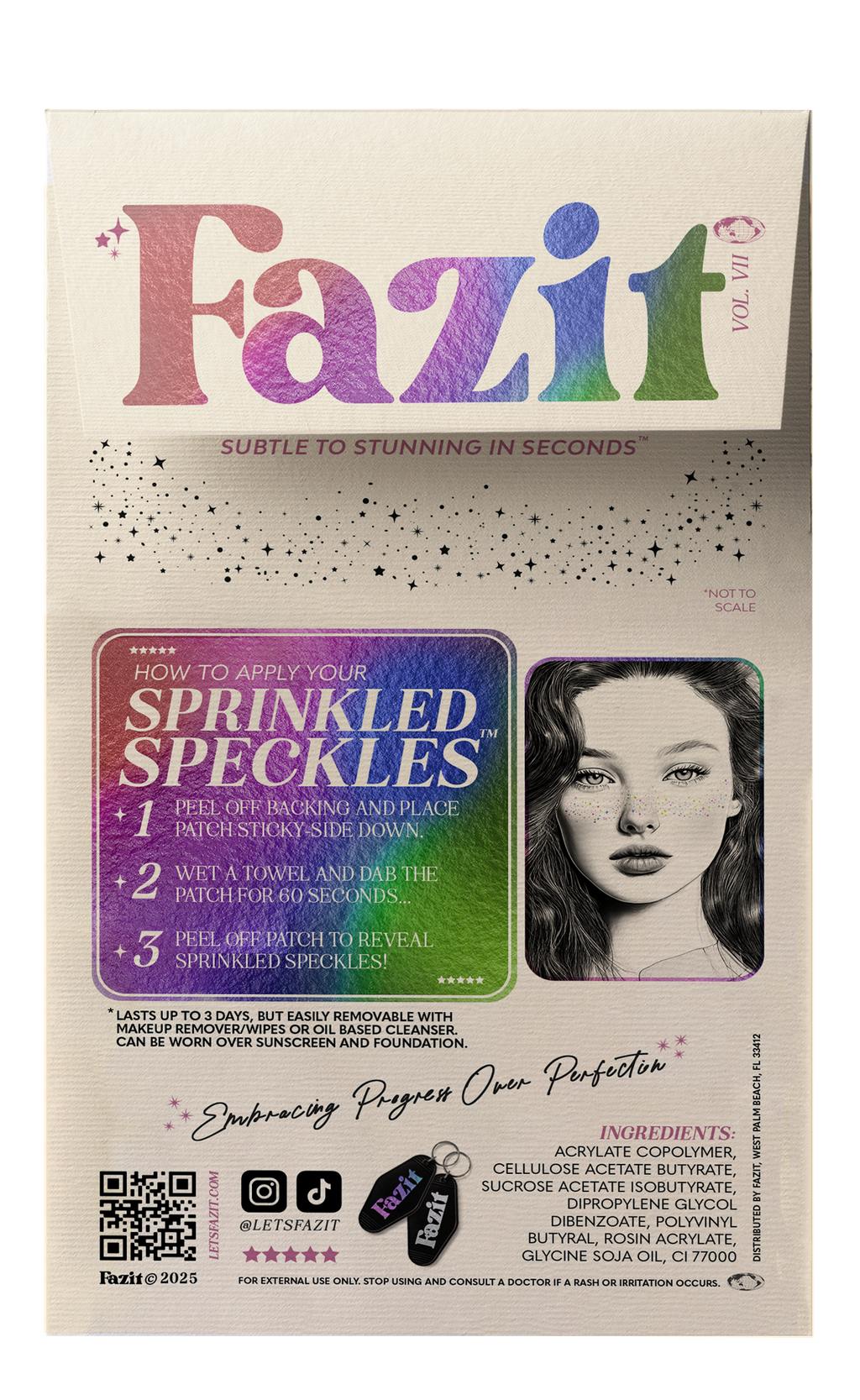 Sprinkled Glitter Freckles Makeup Patches