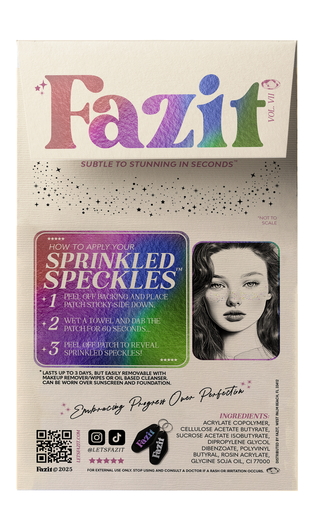 Sprinkled Glitter Freckles Makeup Patches