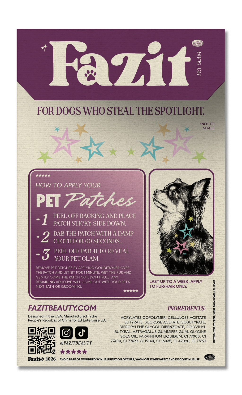 Sprinkled Star Speckles Pet Patches